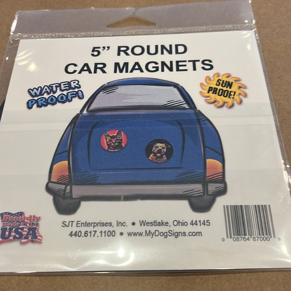5 inch car magnet  round - Picture 2 of 2